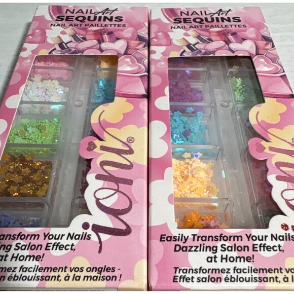 Ioni Dazzle Nail Art Sequins Palette Flowers Glitter Shapes Salon-Like Finish - Picture 7 of 7